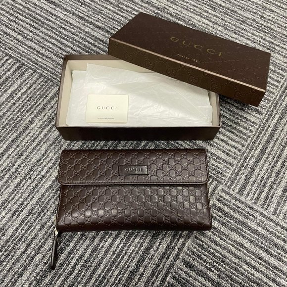 Gucci Handbags - Gucci Microguccissima Brown Continential Bifold Wallet